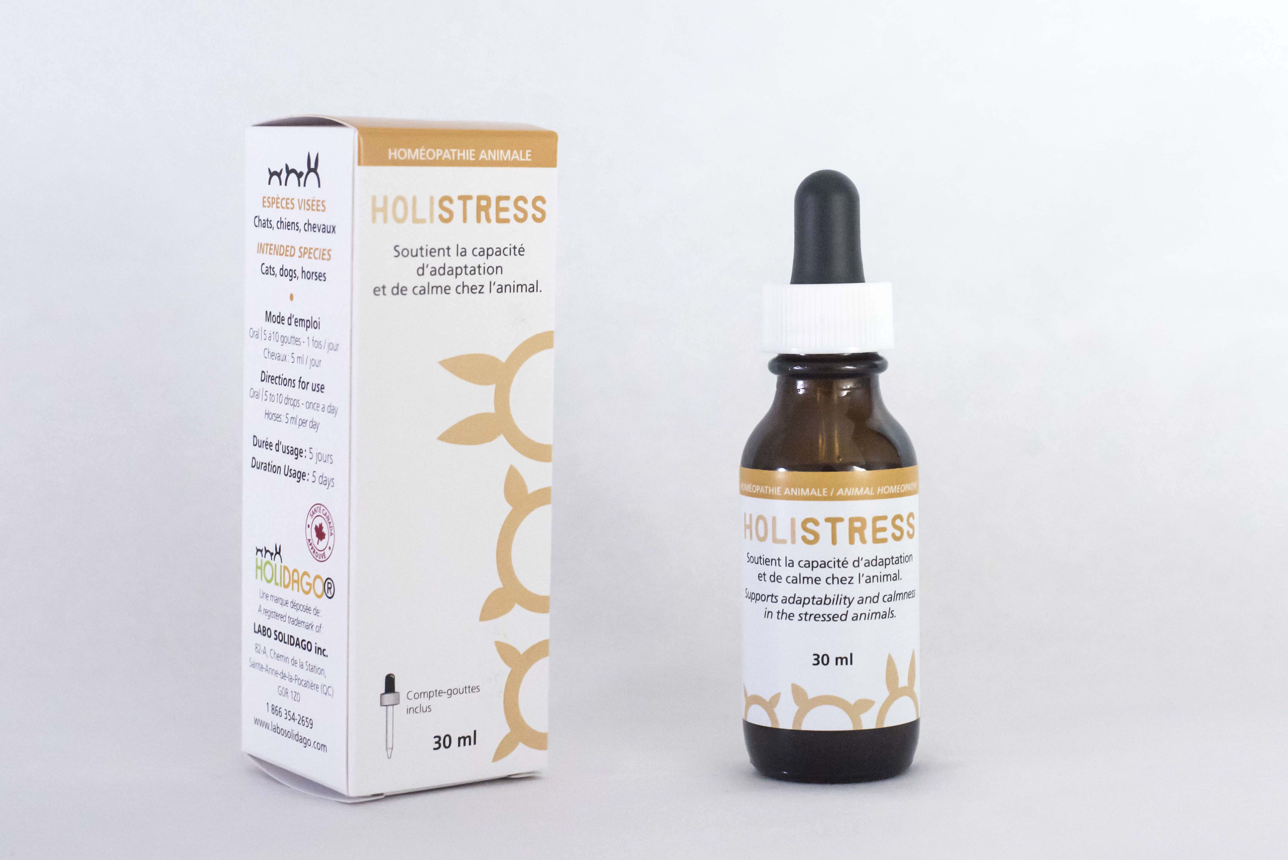 HoliStress - Produit naturel homéopathique pour des animaux zen